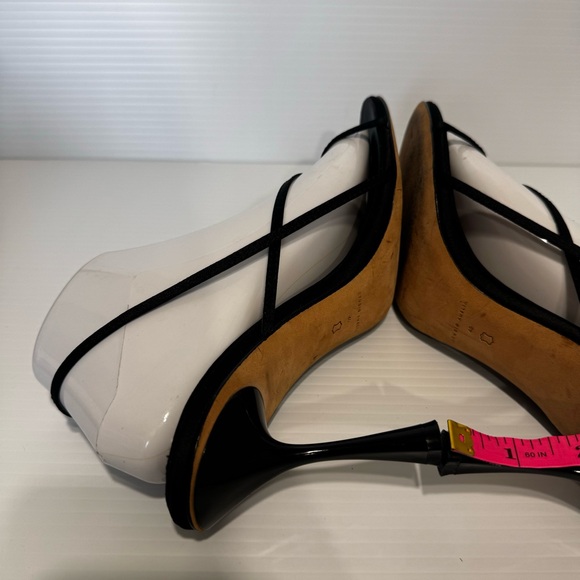 Studio Amelia Black Silk Sling Back Heels Size 40 - Picture 6 of 12